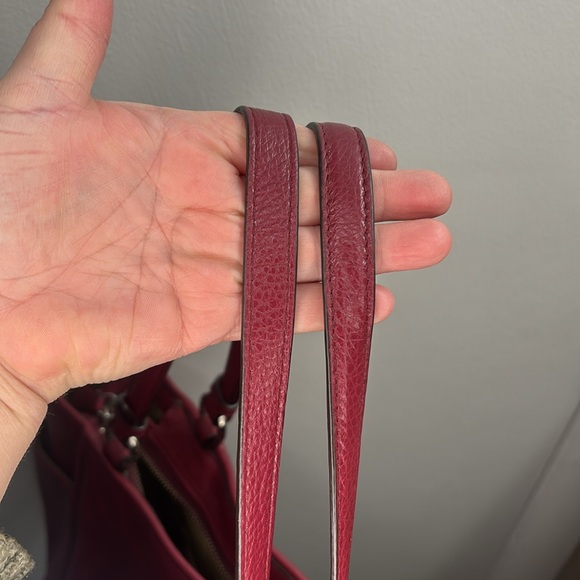 COACH Burgundy Leather Tote Bag - Picture 5 of 9